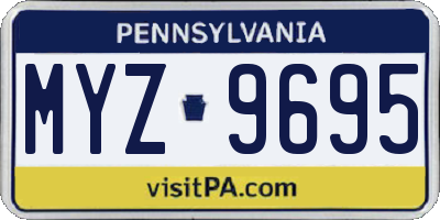 PA license plate MYZ9695