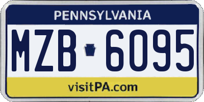 PA license plate MZB6095