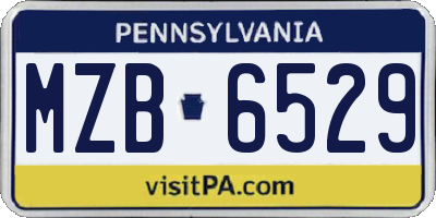 PA license plate MZB6529