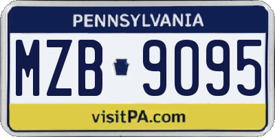 PA license plate MZB9095