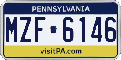 PA license plate MZF6146