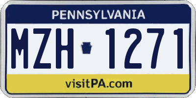 PA license plate MZH1271