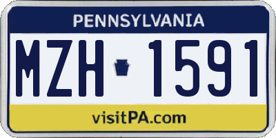 PA license plate MZH1591