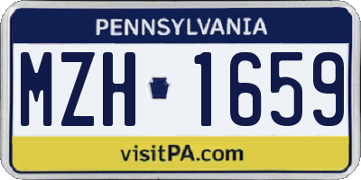 PA license plate MZH1659