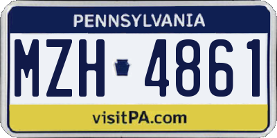 PA license plate MZH4861