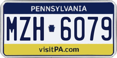 PA license plate MZH6079