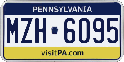 PA license plate MZH6095