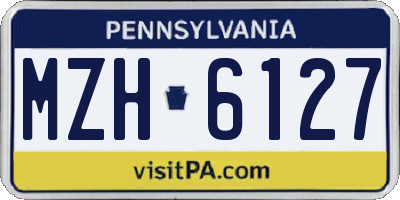 PA license plate MZH6127