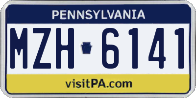 PA license plate MZH6141