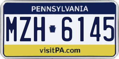 PA license plate MZH6145