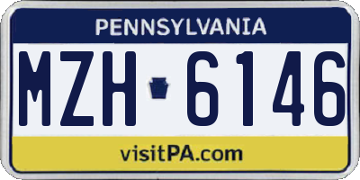 PA license plate MZH6146