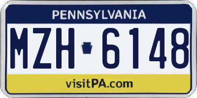 PA license plate MZH6148