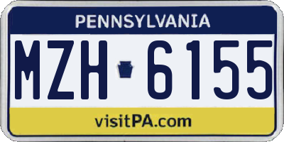 PA license plate MZH6155