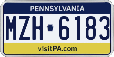 PA license plate MZH6183