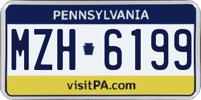 PA license plate MZH6199