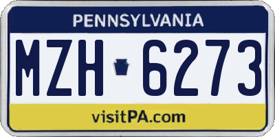 PA license plate MZH6273
