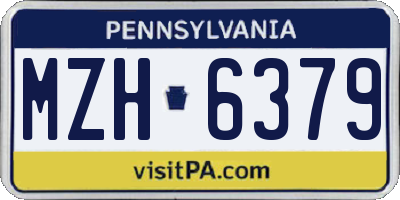 PA license plate MZH6379