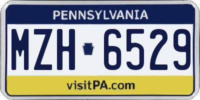 PA license plate MZH6529
