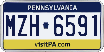 PA license plate MZH6591