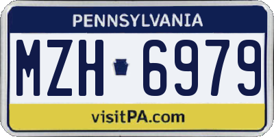 PA license plate MZH6979