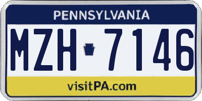 PA license plate MZH7146