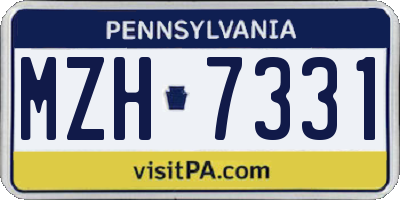 PA license plate MZH7331