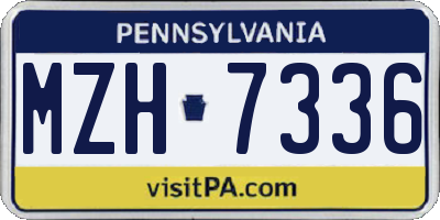 PA license plate MZH7336