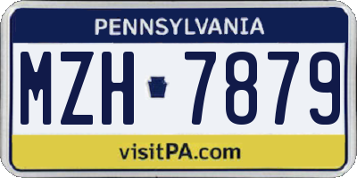 PA license plate MZH7879