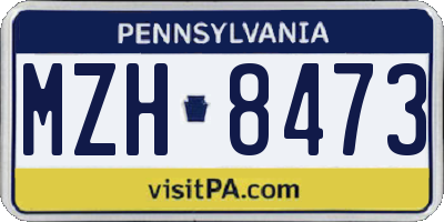PA license plate MZH8473
