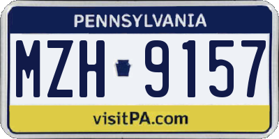 PA license plate MZH9157