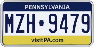 PA license plate MZH9479