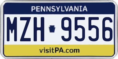 PA license plate MZH9556