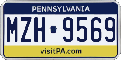 PA license plate MZH9569