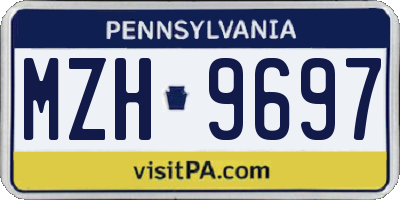 PA license plate MZH9697