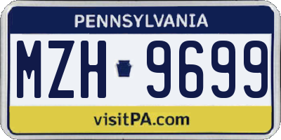 PA license plate MZH9699