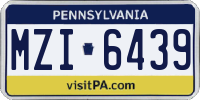 PA license plate MZI6439