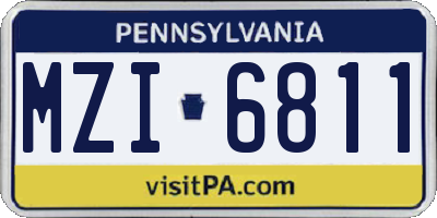 PA license plate MZI6811