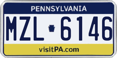 PA license plate MZL6146