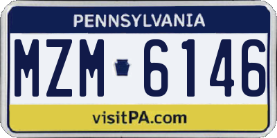 PA license plate MZM6146