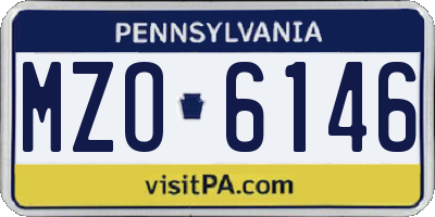 PA license plate MZO6146