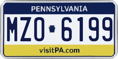 PA license plate MZO6199