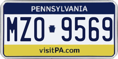 PA license plate MZO9569
