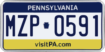 PA license plate MZP0591