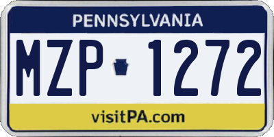 PA license plate MZP1272
