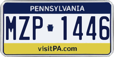 PA license plate MZP1446