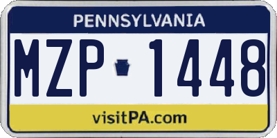 PA license plate MZP1448