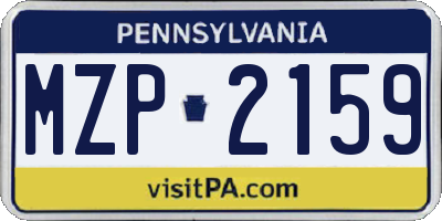 PA license plate MZP2159