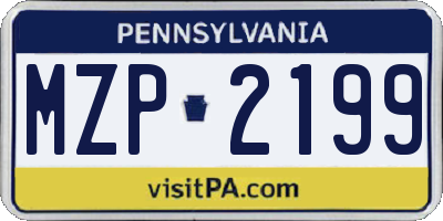 PA license plate MZP2199