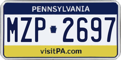 PA license plate MZP2697