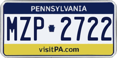 PA license plate MZP2722